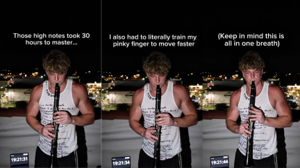 Bodybuilder Learns the 'Hardest' Song on the Clarinet for the First Time. He Had Results 70 Hours Later 'Unhealthy Amount of Willpower'