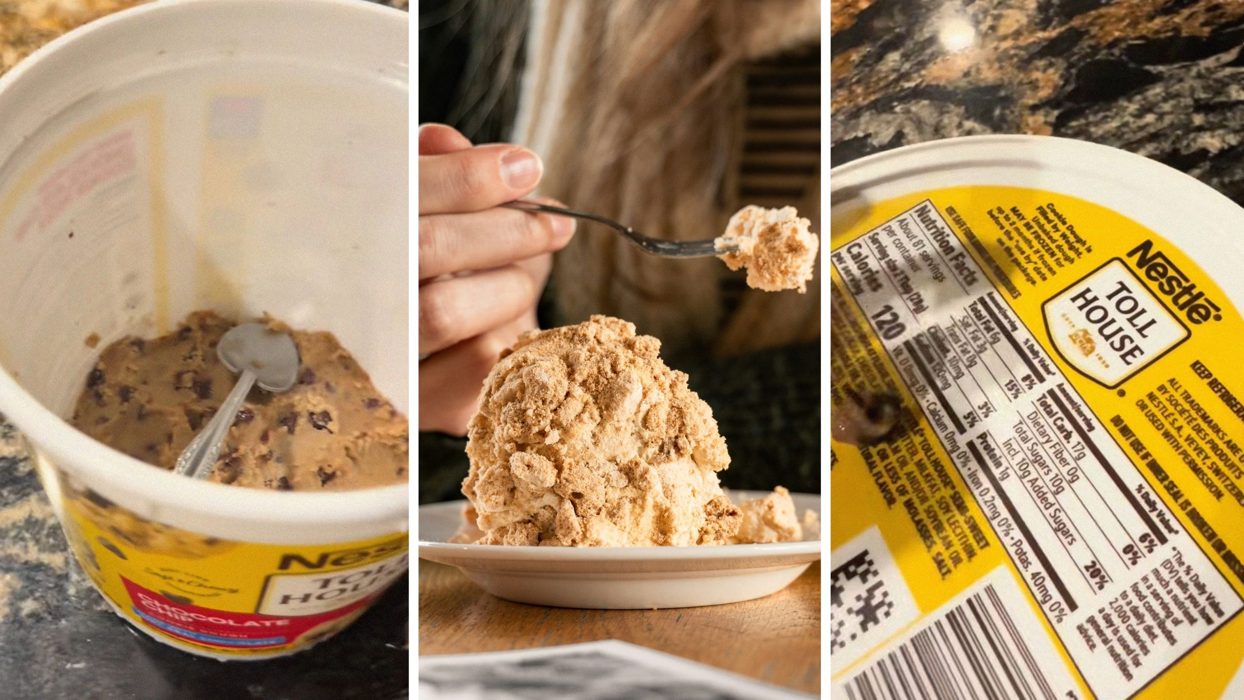 California woman buys tub of Nestlé Toll House chocolate chip cookie dough. Then she takes a bite—and tastes something dangerous
