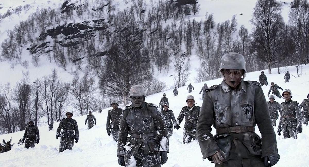 Zombie Nazis in the snow; a still from the movie Dead Snow