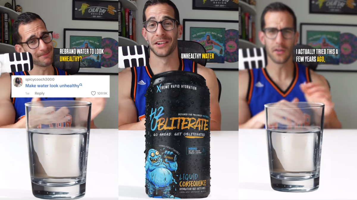 Food Rebrand Guy Shows the Power of Marketing by Making Water Look Unhealthy: 'Side effects include urination.'