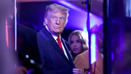 trump at the knicks