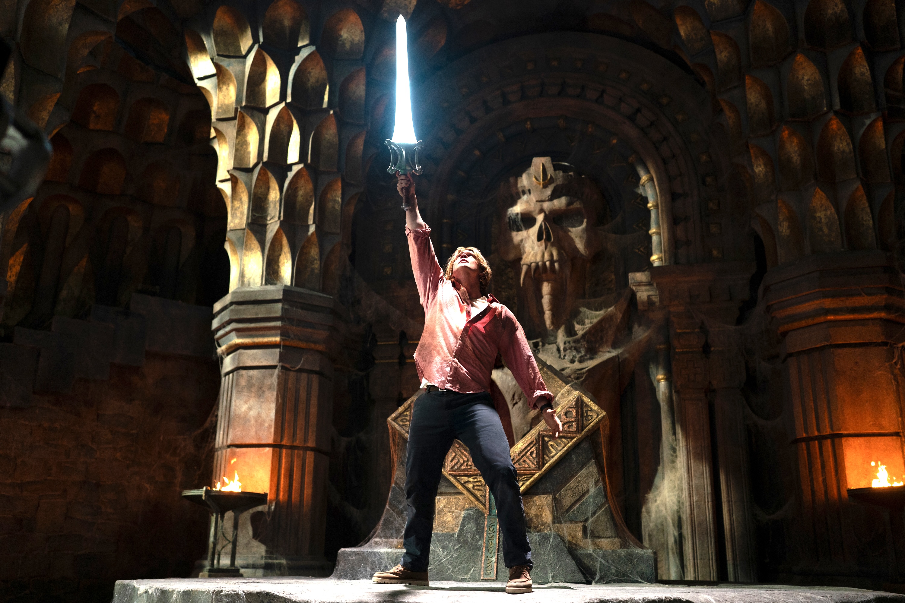 man standing with sword