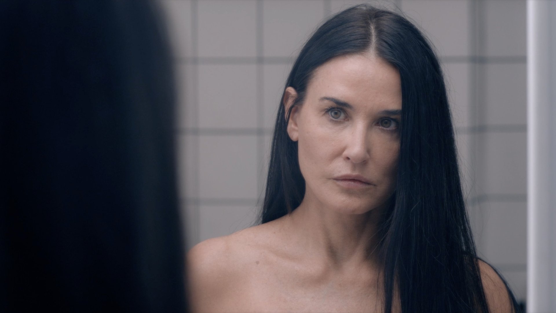 A shot of Demi Moore from the movie "The Substance"