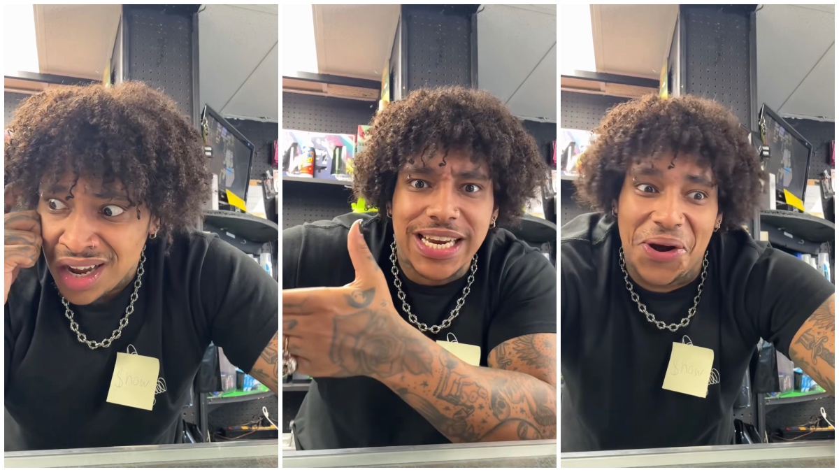 Man Enters an Adult Store, Ignores the Worker, and Walks Straight into the Backrooms Without Paying