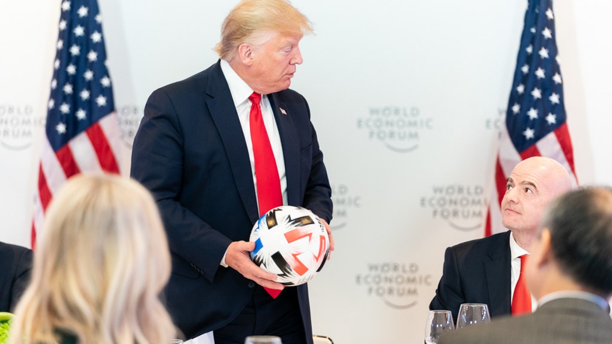 Donald Trump and Gianni Infantino at Davos