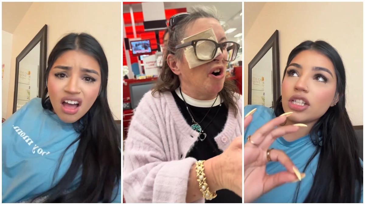 Woman with a Napkin in Her Eye Knocks Off a Child With Her Cart at Target, Then Goes Off on His Mom: ‘You Can’t Even Say Sorry?’ Woman with a Napkin in Her Eye Knocks Off a Child With Her Cart at Target, Then Goes Off on His Mom: ‘You Can’t Even Say Sorry?’