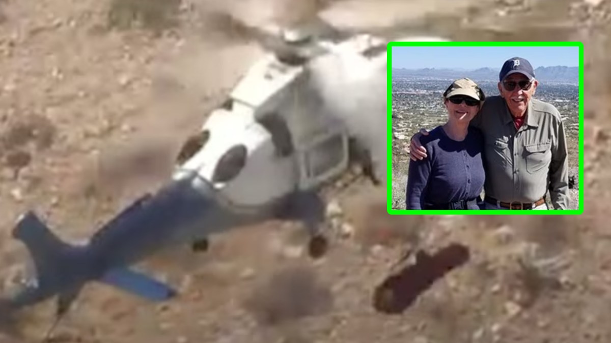 Image of the Helicopter rescue. Courtesy Katalin and George Metro 