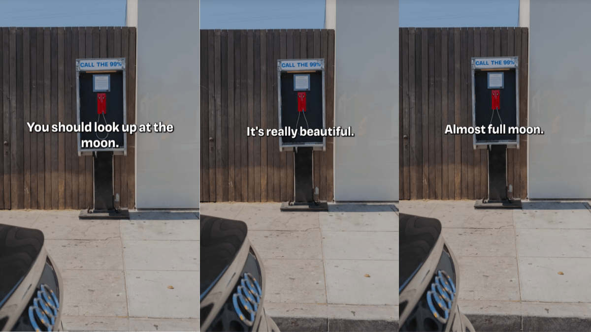 A Payphone Bridged Two Neighborhoods in Los Angeles as a Social Experiment. The Conversation That Followed Was Surreal 'Look Up At the Moon'