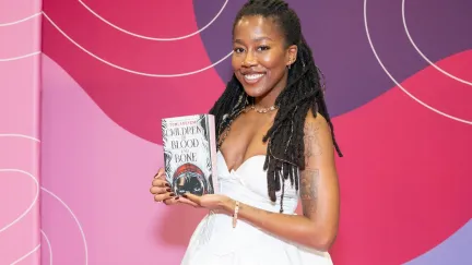 woman with book