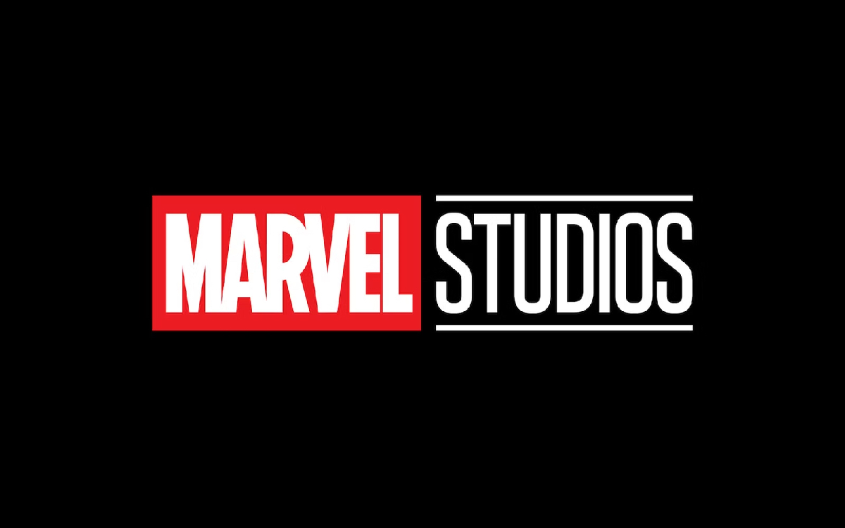 A logo of Marvel Studios in red, black and white