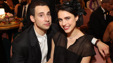 Jack Antonoff and Margaret Qualley attend the 66th GRAMMY Awards on Feb. 4, 2024 in Los Angeles.