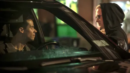 two men and a car