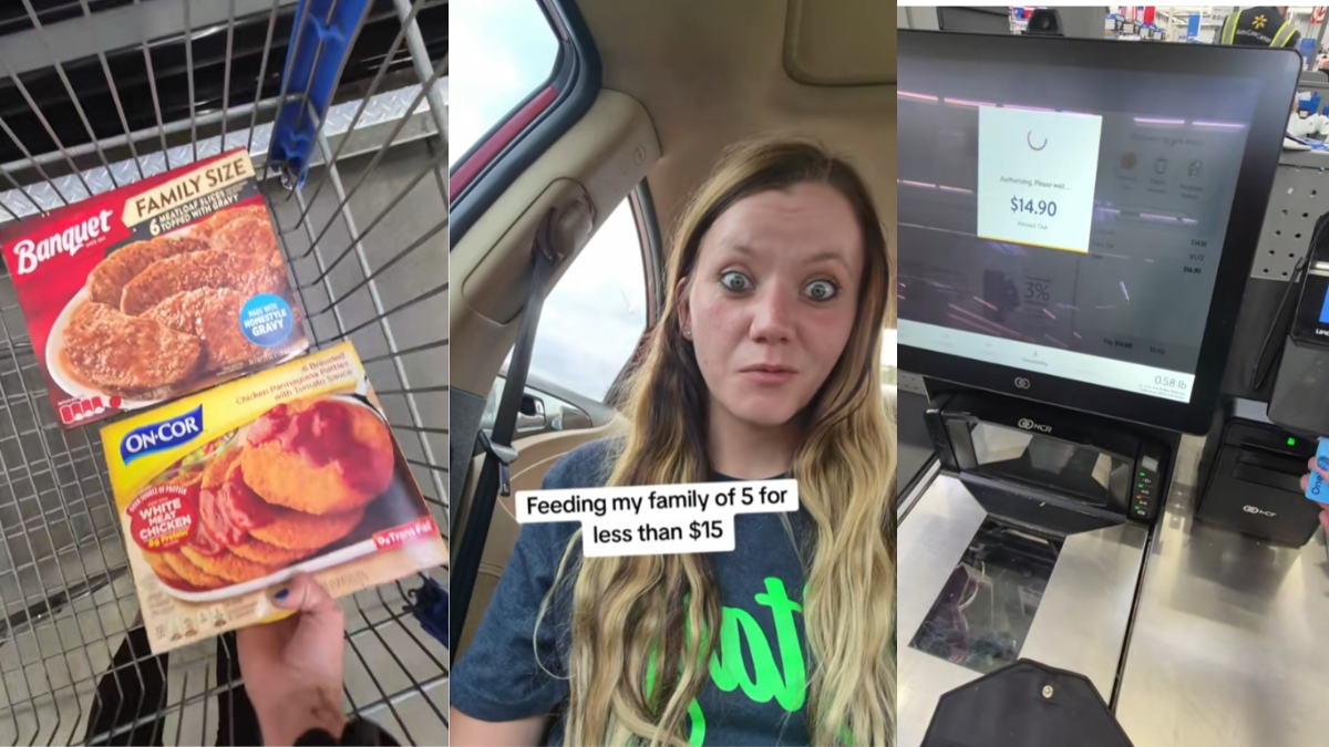 Woman Says She Has $15 to Feed Her Family of 5 at Walmart. Then Walks Out With a Full Dinner and 10 Cents to Spare