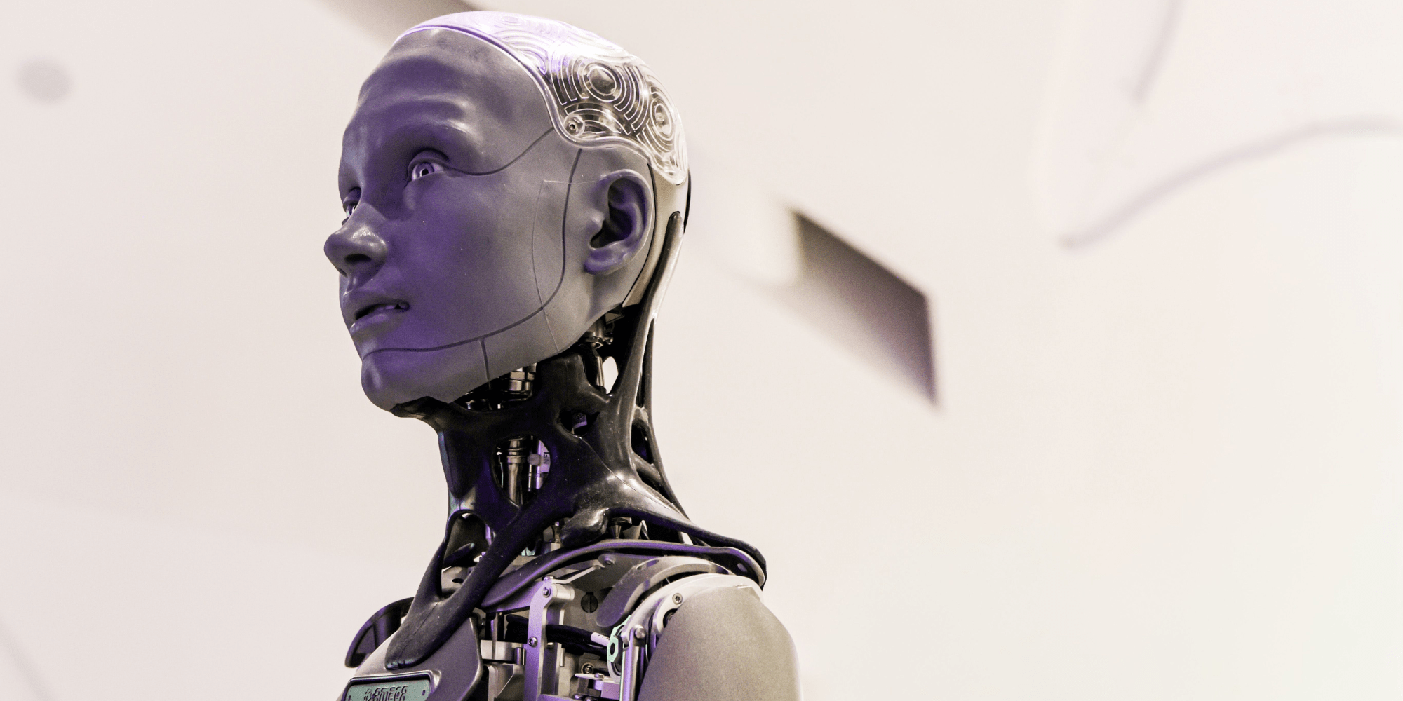 A photo of a humanoid robot