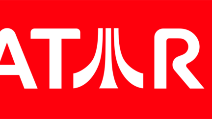 The Atari logo in red and white