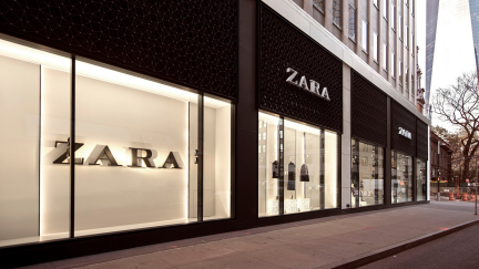 The outside of a Zara store