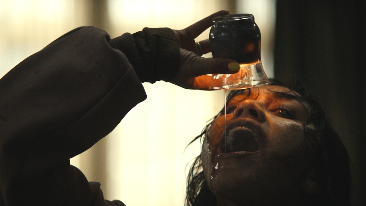 Evil Dead Burn Cast Shares Gross Set Stories