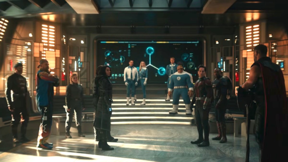 the team all standing around