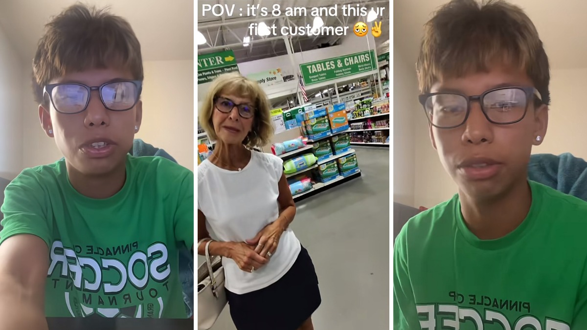 A cashier fired for sharing the footage of an interaction with a customer.
