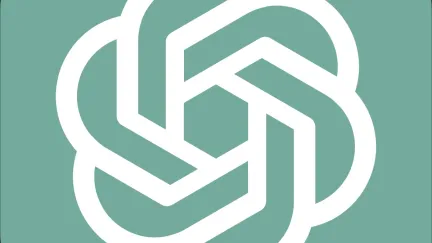 ChatGPT logo in mint green and white