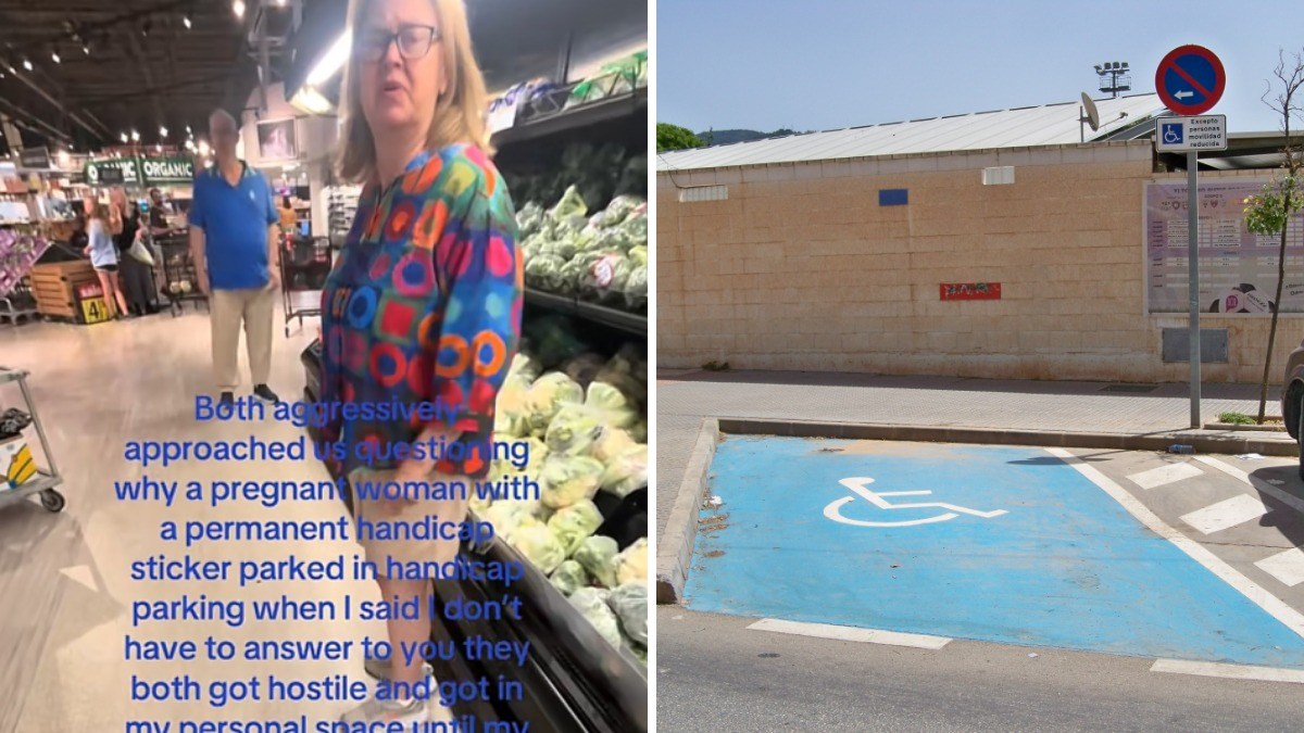 woman confronting in grocery store and handicap parking