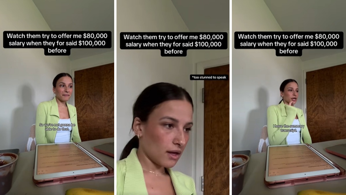 Woman catches her recruiter after they tried to lowball her by $20,000. Then she pulls out the receipts: 'Red flag?'