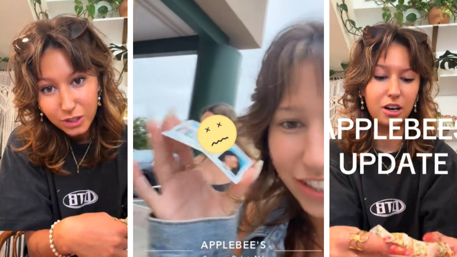 TikTok creator Sophia (@sophia_attardi) updates her Applebee's story.