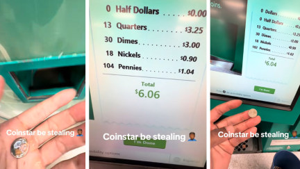 Tway tests a Coinstar Kiosk | Images courtesy of @__tway / TikTok 