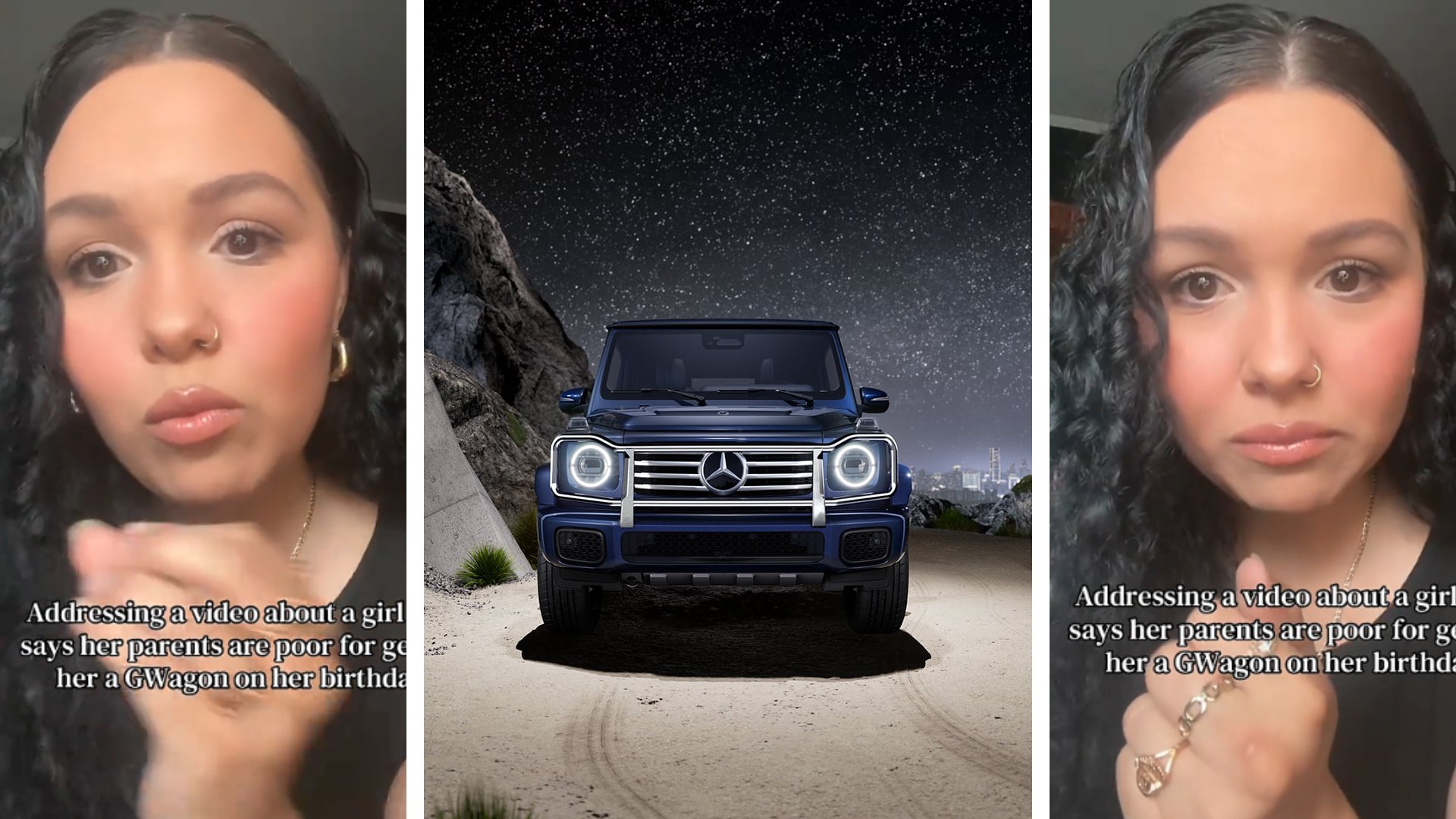 TikTok user @ashmfrancisco talking about viral G-Wagon story.