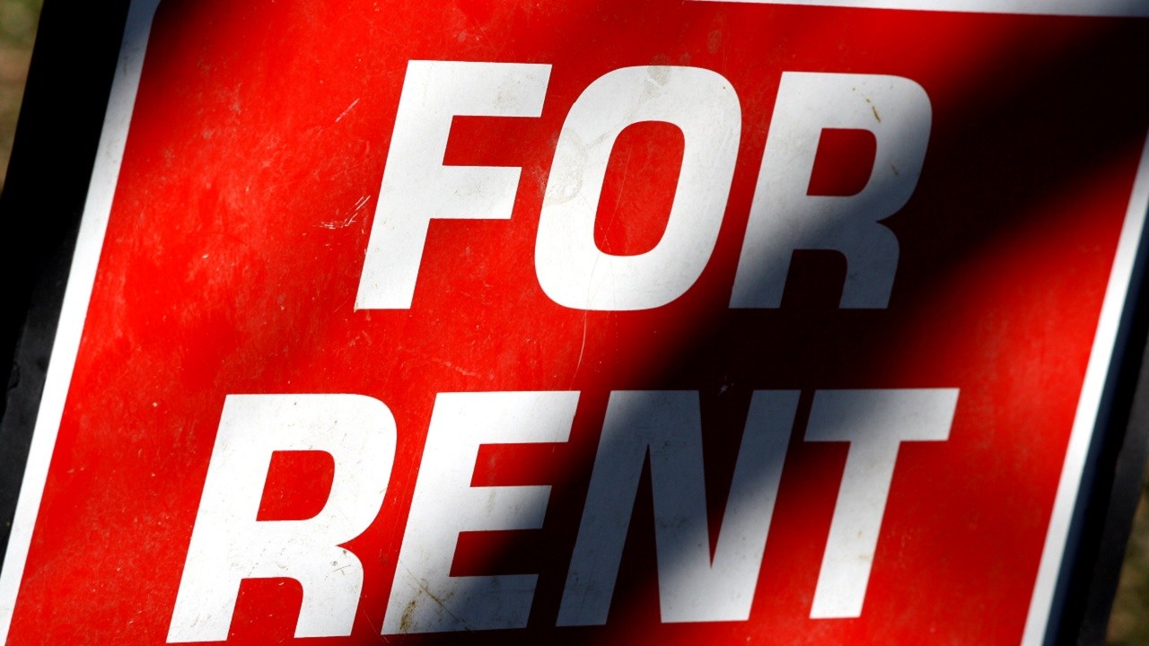 For Rent Sign with Shadows