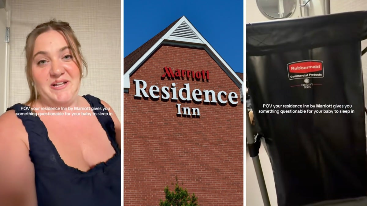 What did a Marriott hotel give a mother who requested a crib?