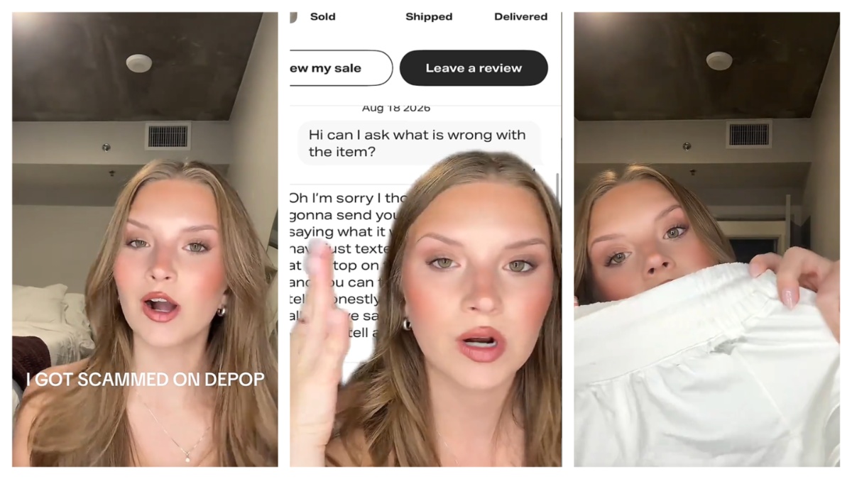Продавец Depop получила обратно шорты с огромными дырами после возврата покупателя