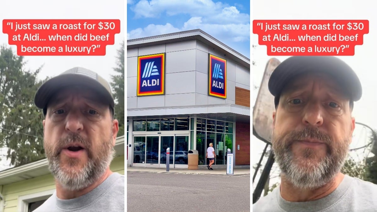 An Aldi shopper says a small roast cost $30 and a larger one nearly $47, leaving...