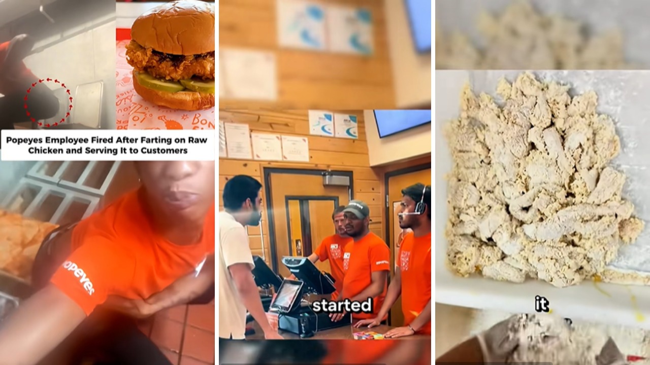 Popeyes worker allegedly farts on raw chicken—and customers may have eaten it