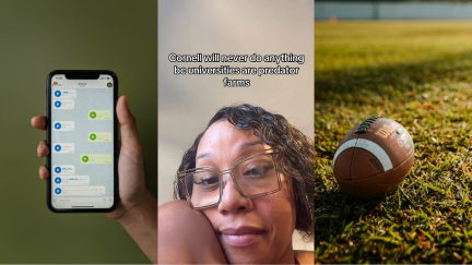 The football player she was dating threatened to bash her head. When she reported him to the university, they dismissed it as ‘a love triangle’