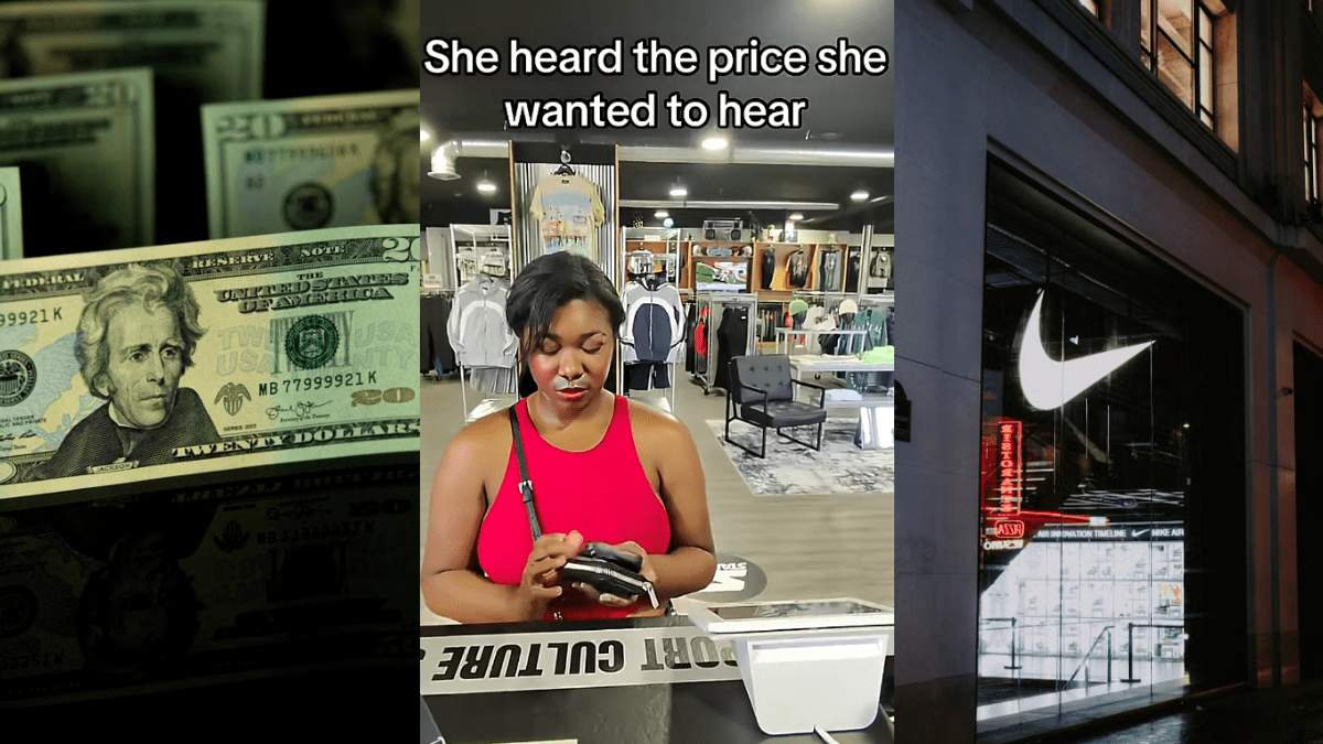 Woman Tries Bargaining Nike Shoes for $20. The Clerk Insists That's Not the Price