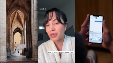 After being invited to a wedding in Italy as a plus one, she ended up ditching her date after discovering his suspicious contacts on his phone