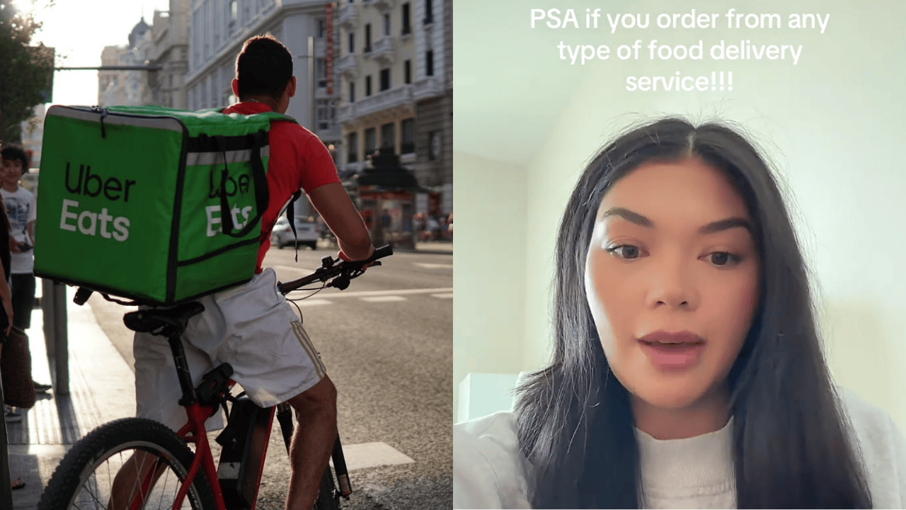 After her Uber Eats arrived, her dog went ballistic at the door. There were two delivery drivers