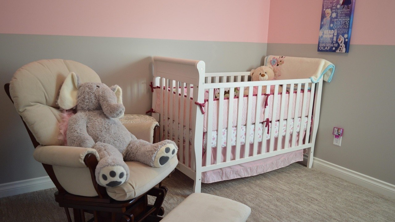 Child Bedroom with Crib and Stuffies