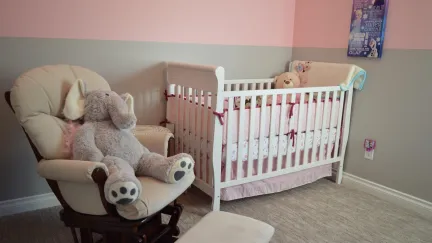 Child Bedroom with Crib and Stuffies
