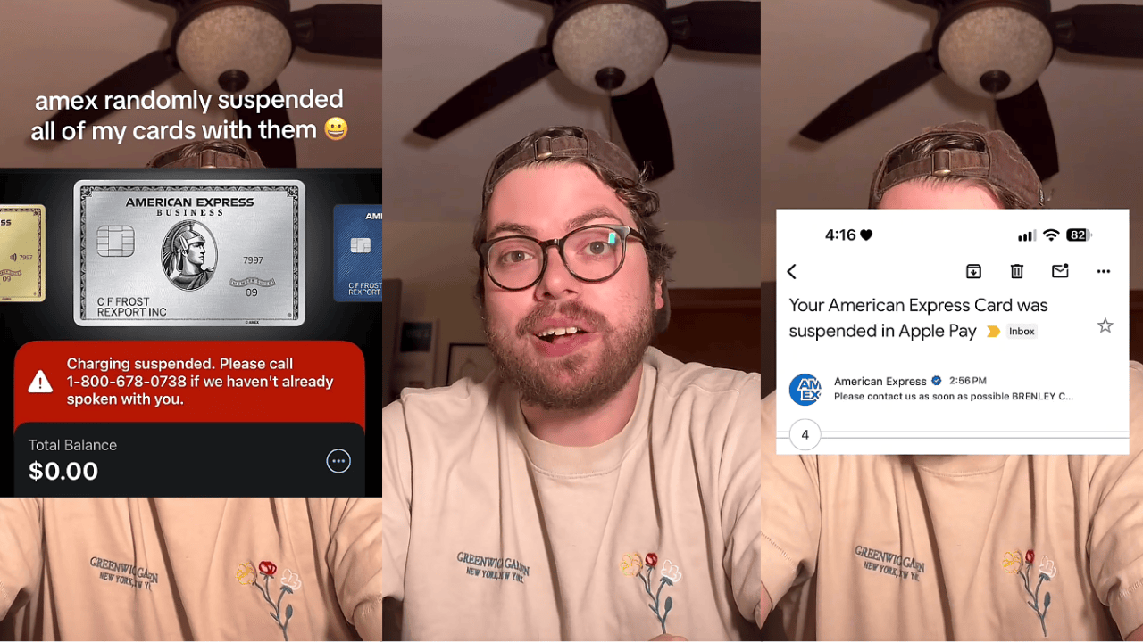 He had six American Express credit cards. Before his trip, the bank suspended them all ‘The rage in me wants to open a different travel credit card’