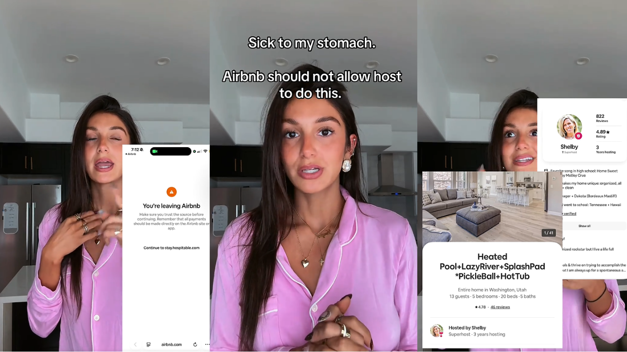 She booked a $1,400 weekend stay for her 15 family members on Airbnb. The host allegedly cancelled on her last minute
