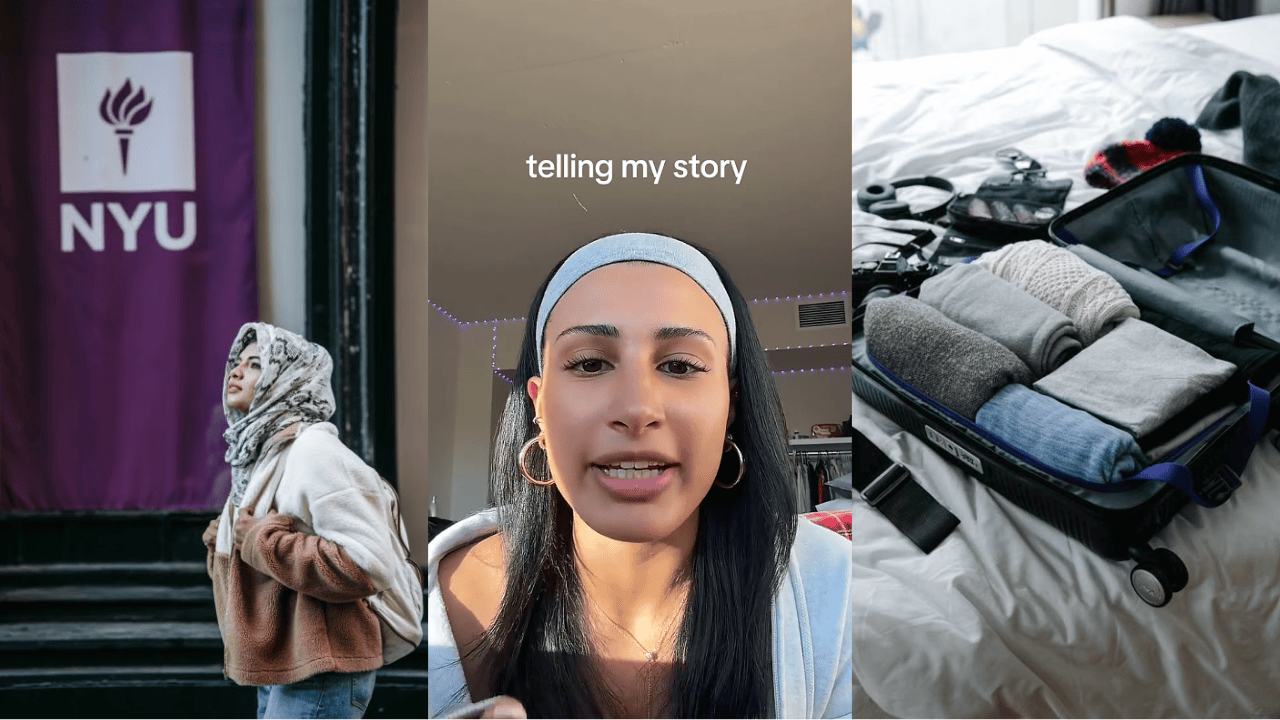 She was forced to go to a small college in New Jersey by her parents. One fight made her leave home and pursue NYU