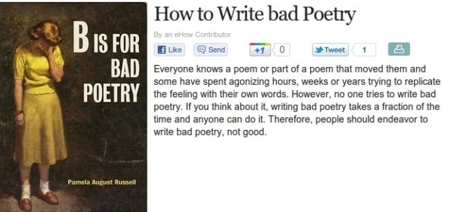 How To Write Bad Poetry