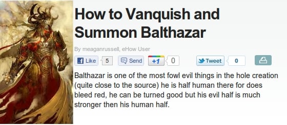 How To Vanquish And Summon Balthazar