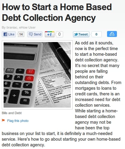 How To Start A Home-Based Debt Collection Agency