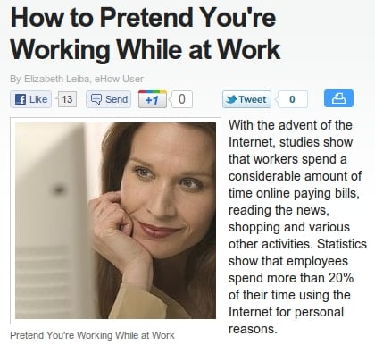 How To Pretend You're Working While At Work