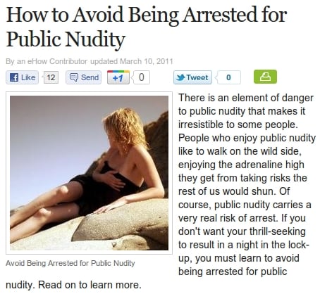 How To Avoid Being Arrested For Public Nudity