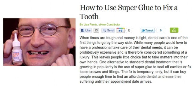 How To Use Superglue To Fix A Tooth