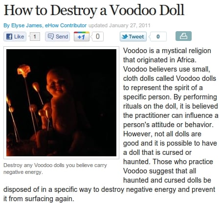 How To Destroy A Voodoo Doll